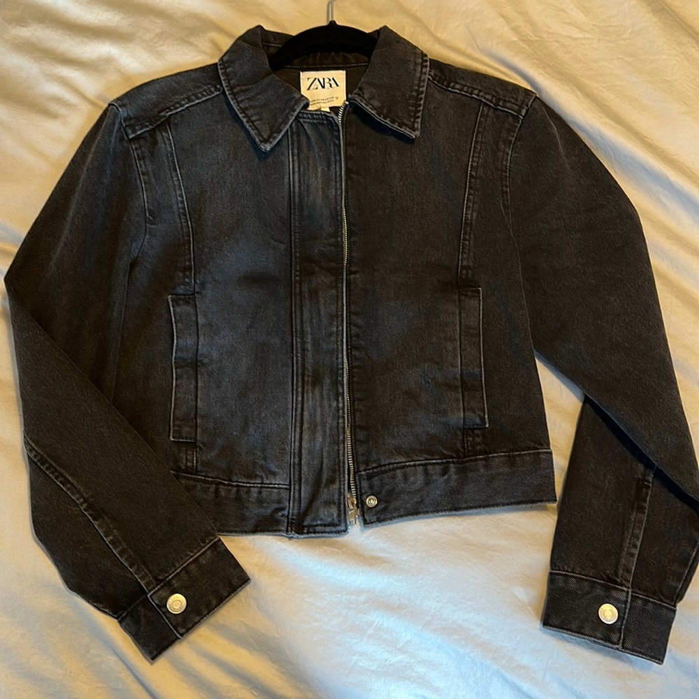 Zara Black Denim Jacket